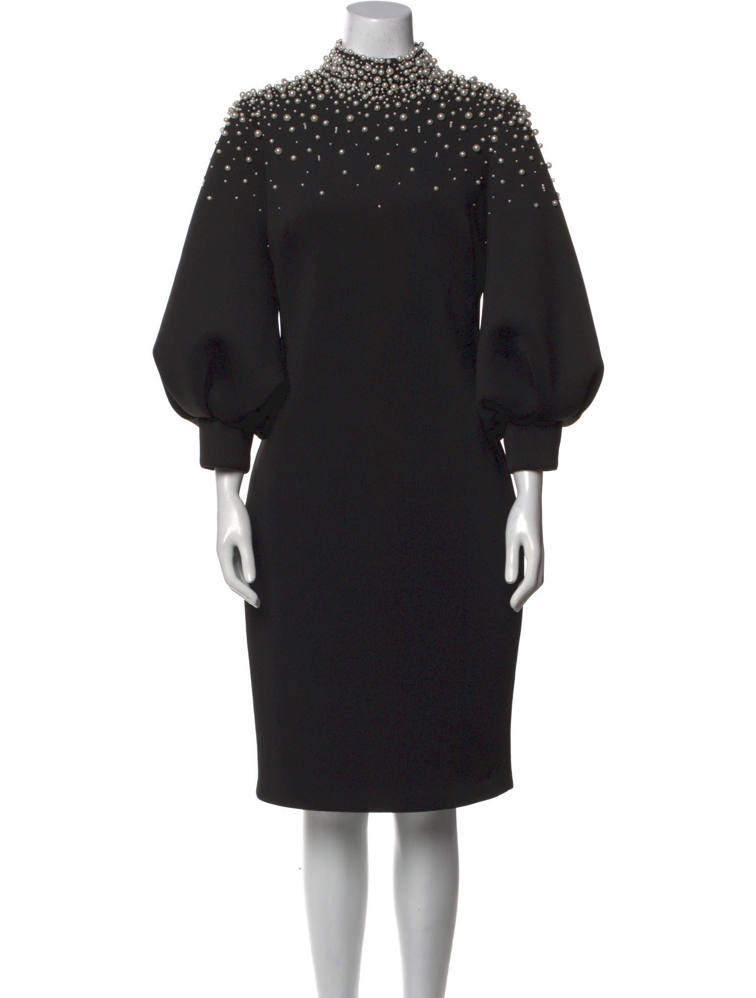 Badgley Mischka Mock Neck Midi Length Dress