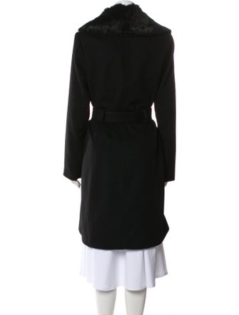 Badgley Mischka Wool Fur Coat