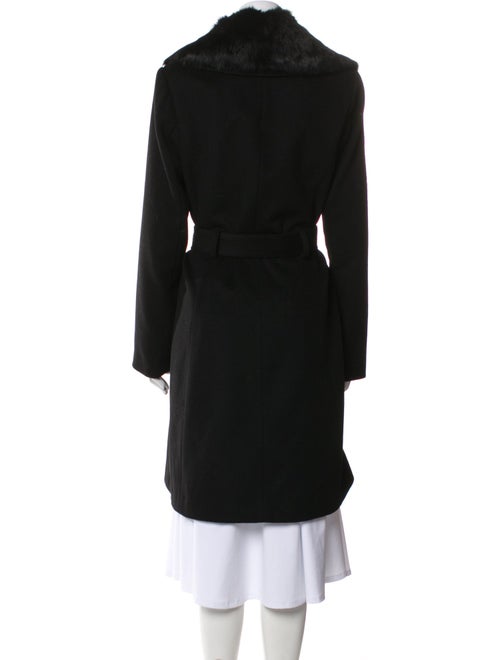 Badgley Mischka Wool Fur Coat