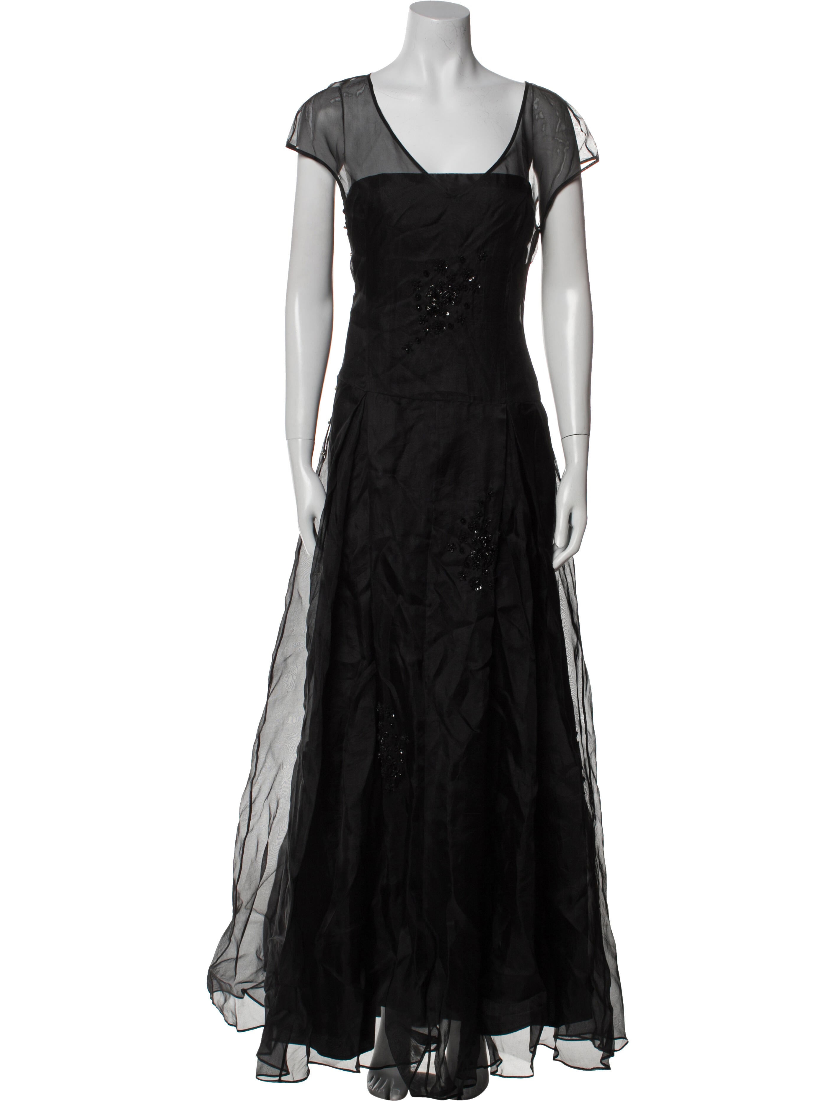 Badgley Mischka Silk Long Dress