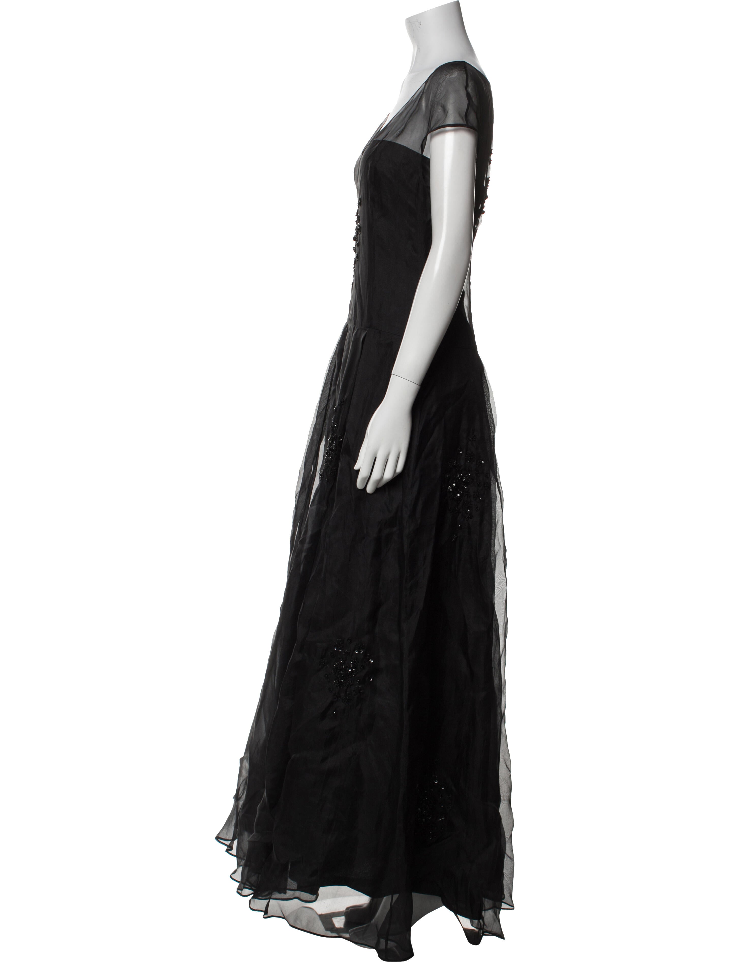 Badgley Mischka Silk Long Dress