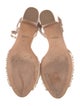 Badgley Mischka Silk Crystal Embellishments Sandals