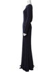 Badgley Mischka Bateau Neckline Long Dress