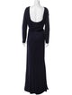 Badgley Mischka Bateau Neckline Long Dress