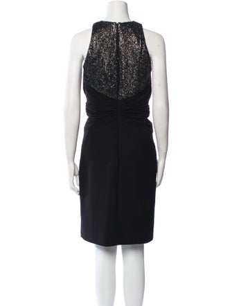 Badgley Mischka Cowl Neck Knee-Length Dress