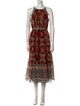Badgley Mischka Printed Midi Length Dress