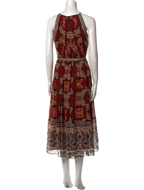 Badgley Mischka Printed Midi Length Dress