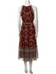 Badgley Mischka Printed Midi Length Dress