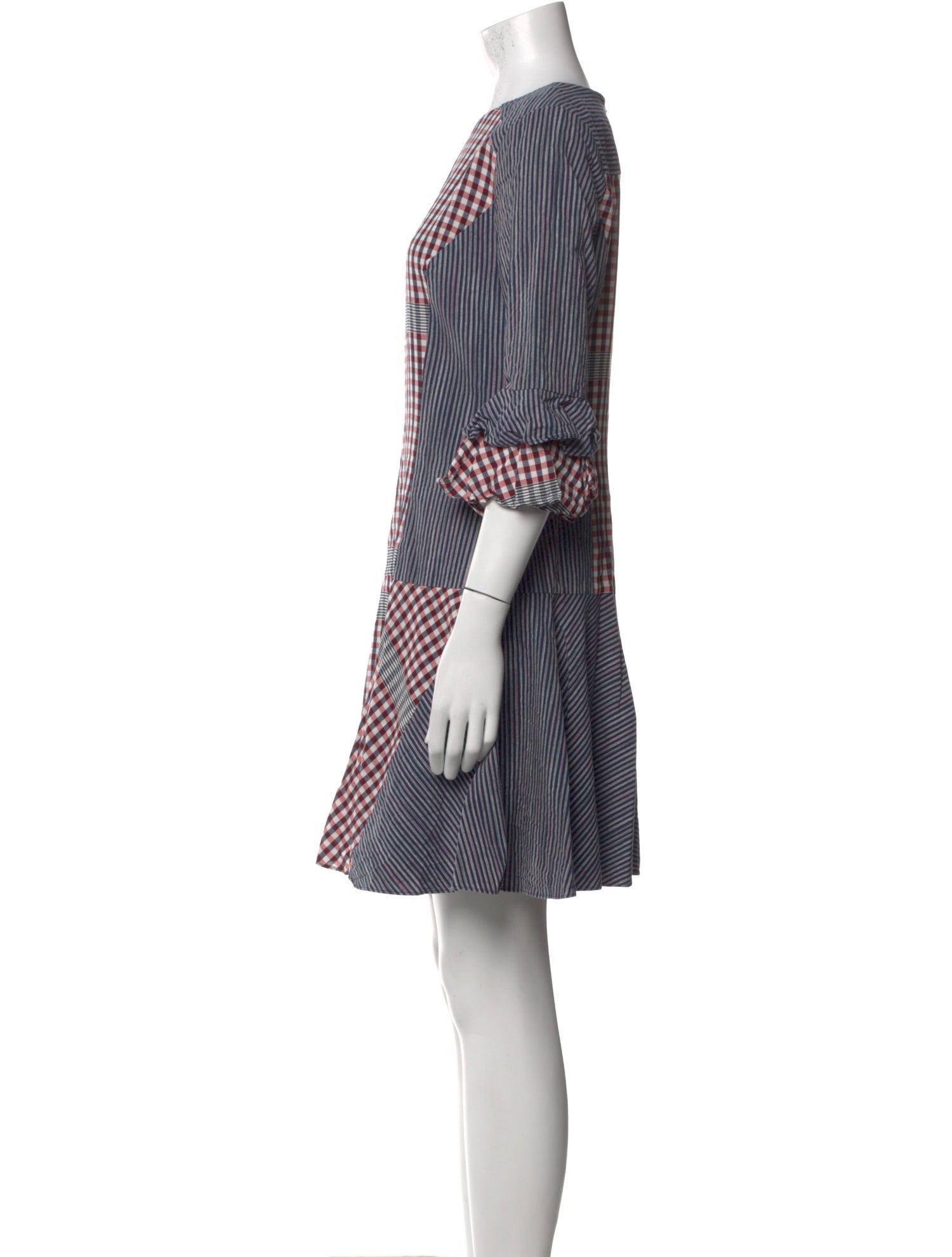 Badgley Mischka Plaid Print Mini Dress