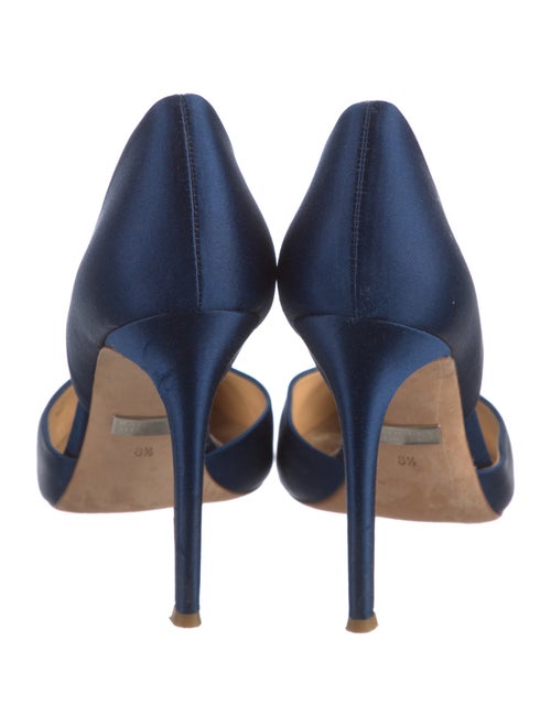 Badgley Mischka Satin Crystal Embellishments D'Orsay Pumps