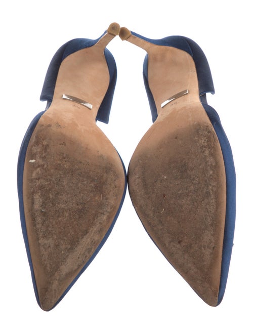 Badgley Mischka Satin Crystal Embellishments D'Orsay Pumps