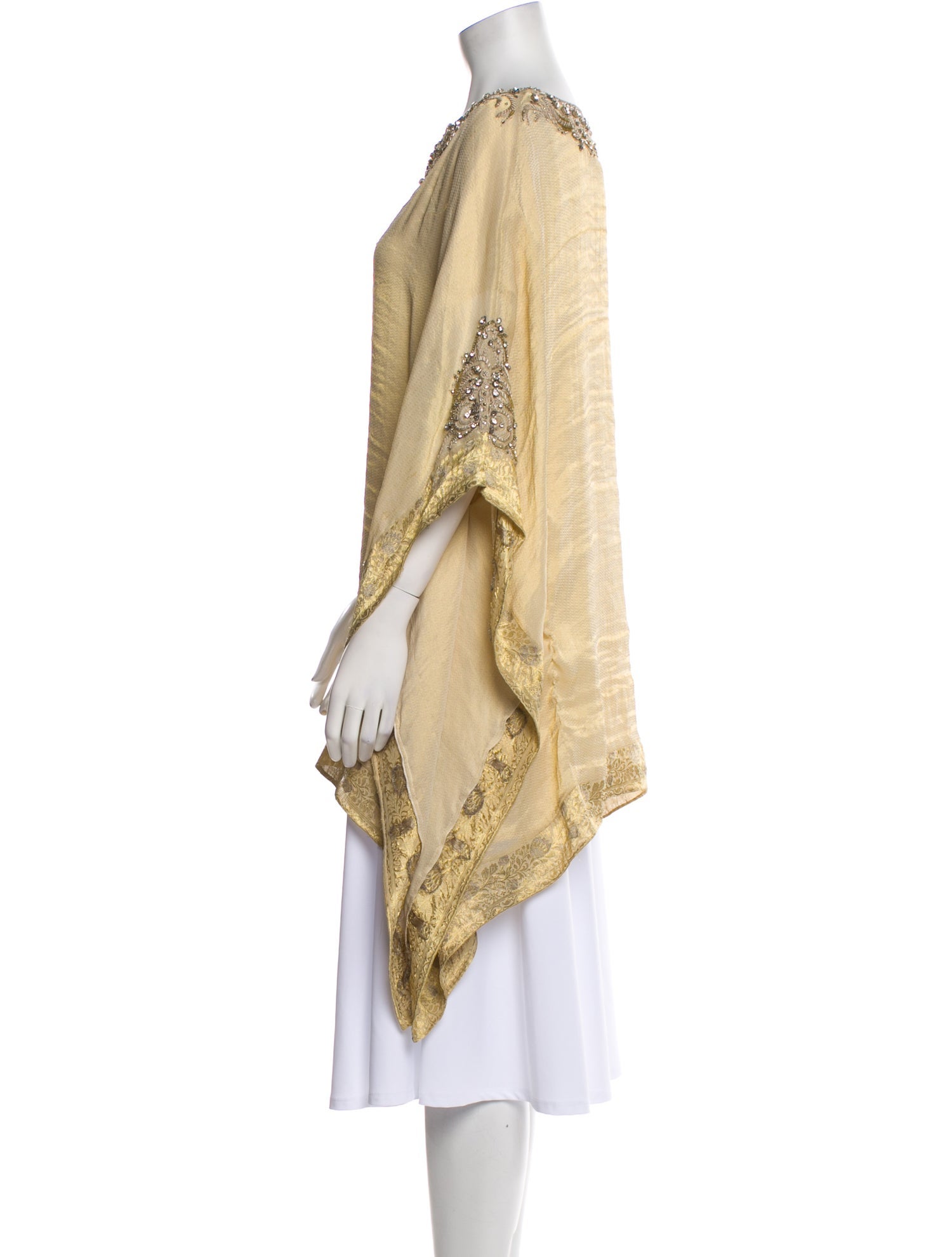 Badgley Mischka Silk V-Neck Tunic