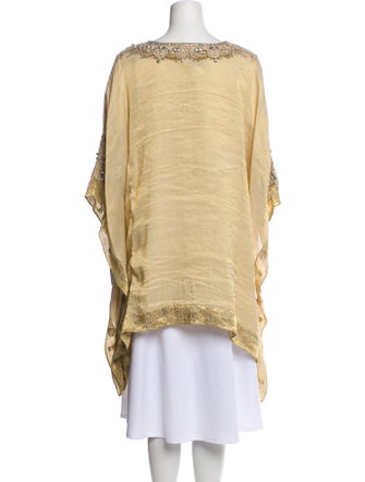 Badgley Mischka Silk V-Neck Tunic