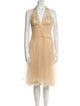 Badgley Mischka V-Neck Midi Length Dress