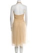 Badgley Mischka V-Neck Midi Length Dress