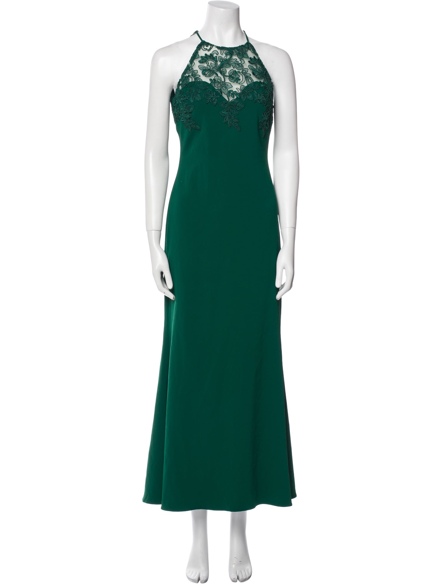Badgley Mischka Halterneck Long Dress