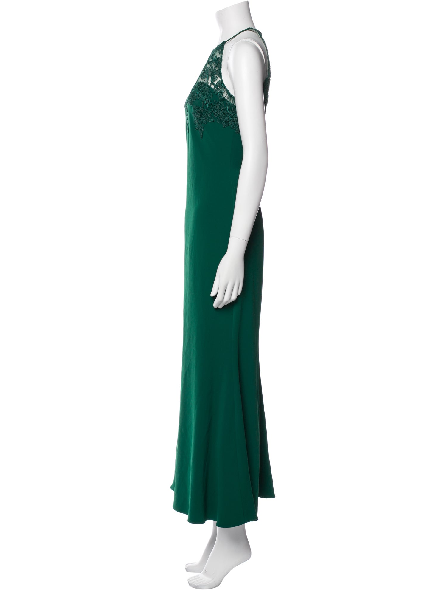 Badgley Mischka Halterneck Long Dress