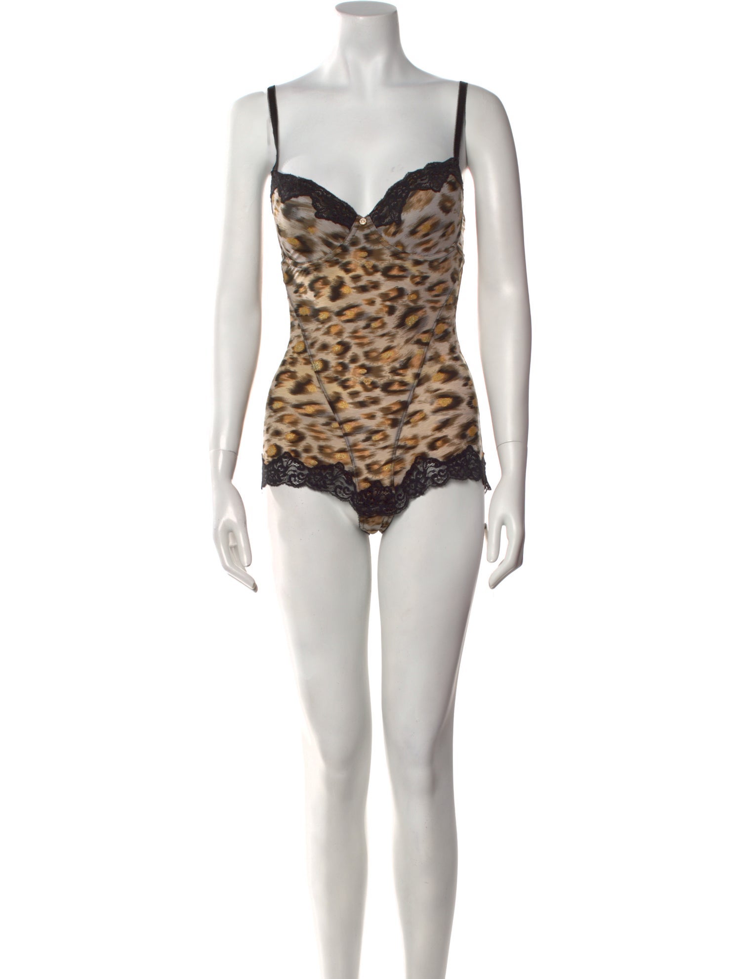 Badgley Mischka 36C Animal Print Bodysuit
