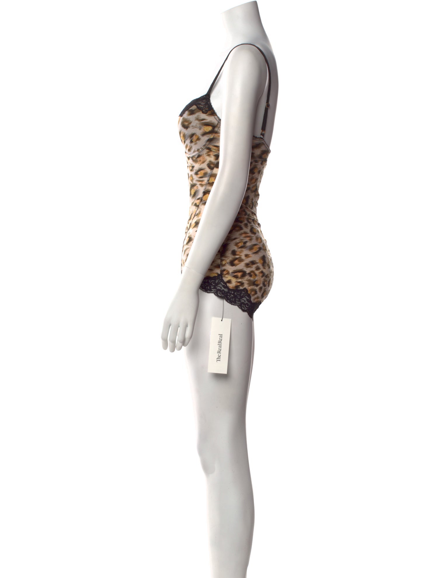 Badgley Mischka 36C Animal Print Bodysuit