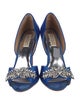 Badgley Mischka Satin Crystal Embellishments D'Orsay Pumps