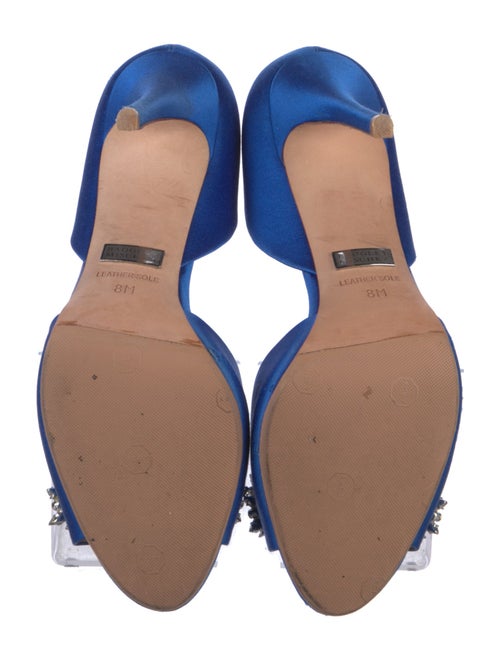 Badgley Mischka Satin Crystal Embellishments D'Orsay Pumps