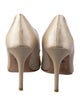 Badgley Mischka Satin Crystal Embellishments Pumps