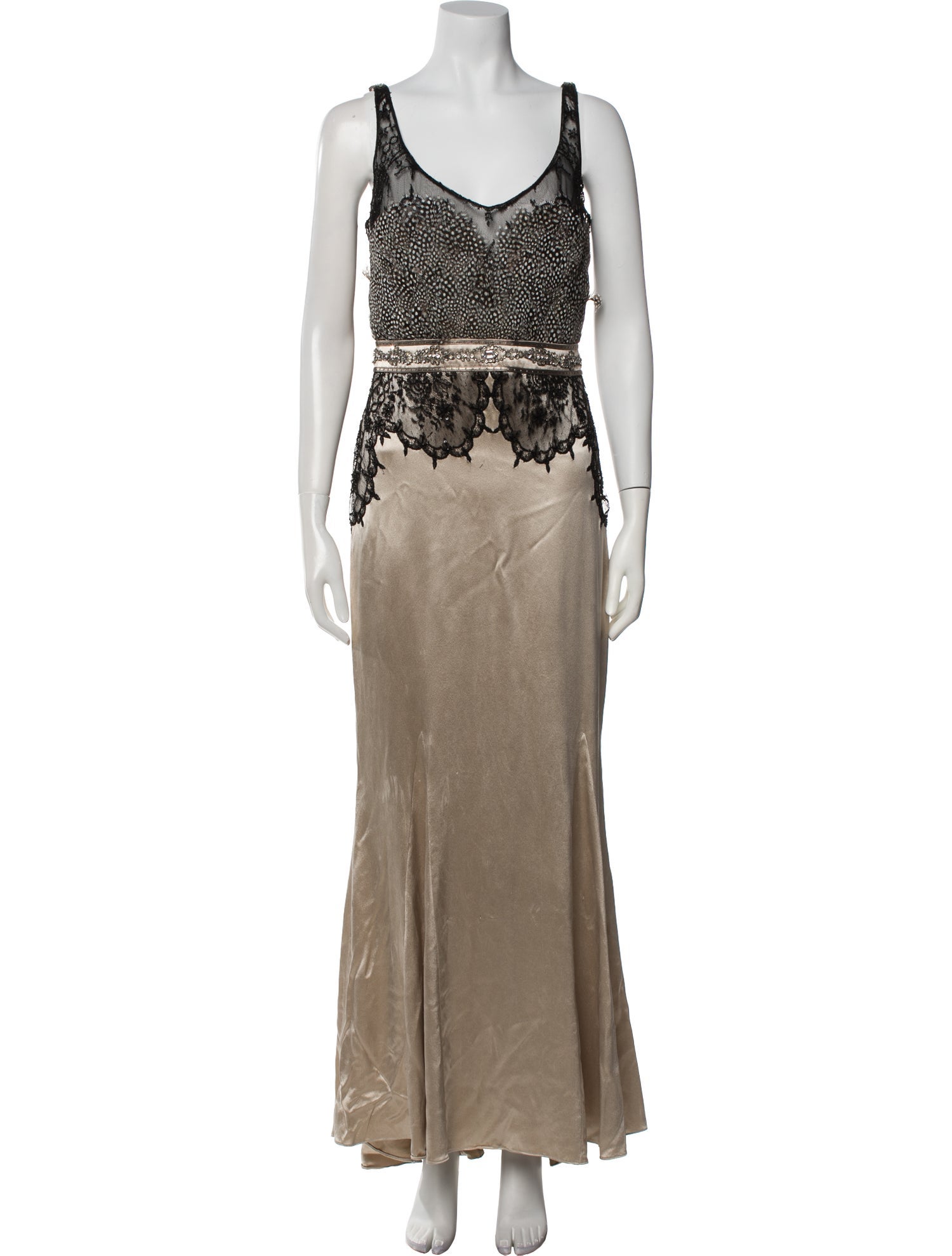 Badgley Mischka Printed Long Dress