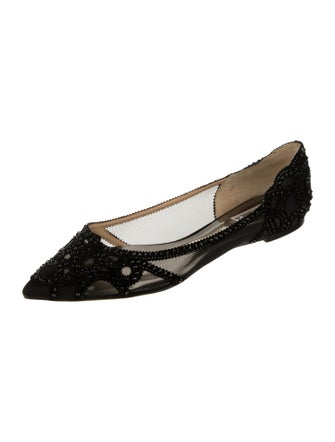 Badgley Mischka Mesh Mesh Accents D'Orsay Flats