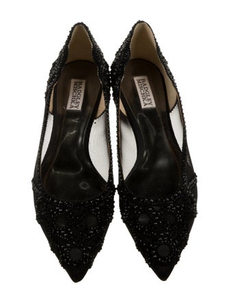 Badgley Mischka Mesh Mesh Accents D'Orsay Flats