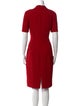 Badgley Mischka Mock Neck Knee-Length Dress