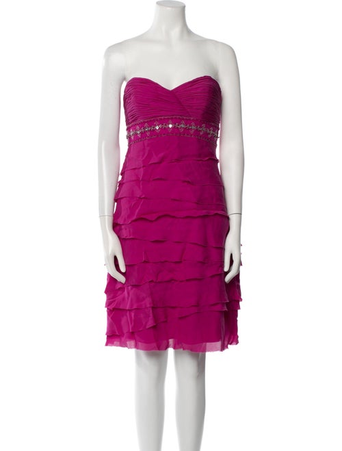 Badgley Mischka Strapless Mini Dress