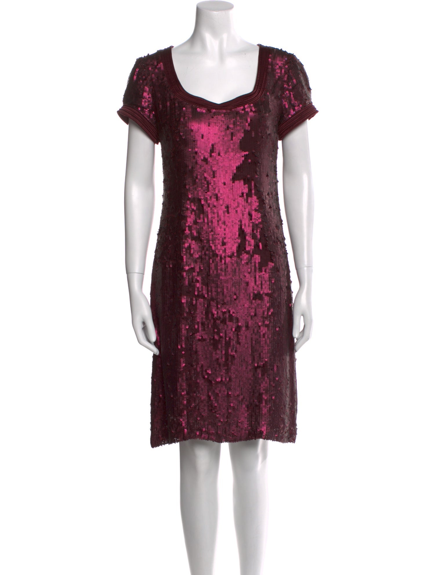 Badgley Mischka Silk Knee-Length Dress