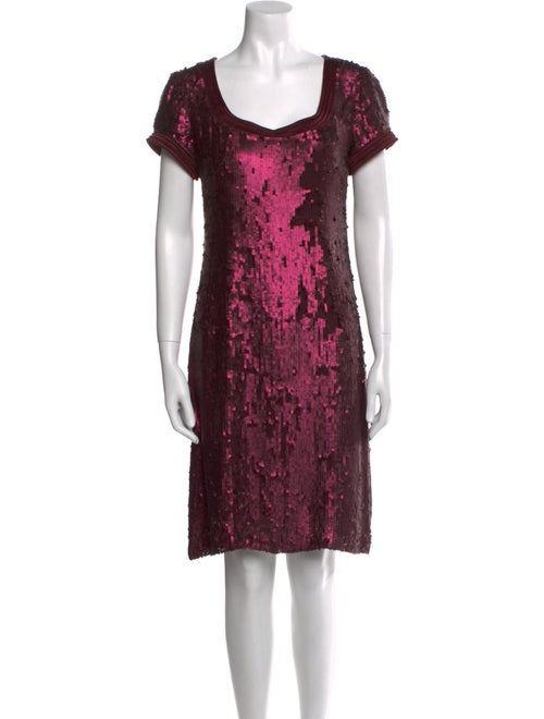 Badgley Mischka Silk Knee-Length Dress