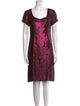 Badgley Mischka Silk Knee-Length Dress