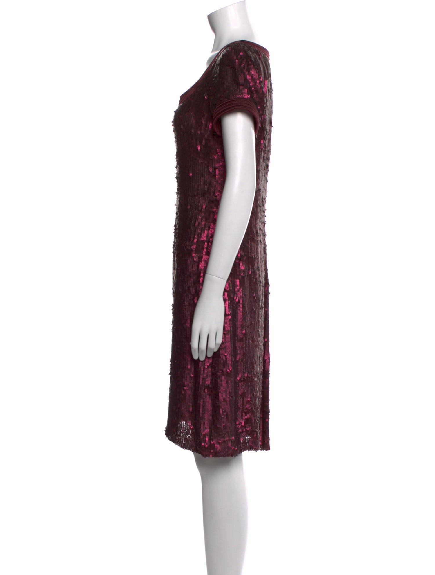 Badgley Mischka Silk Knee-Length Dress