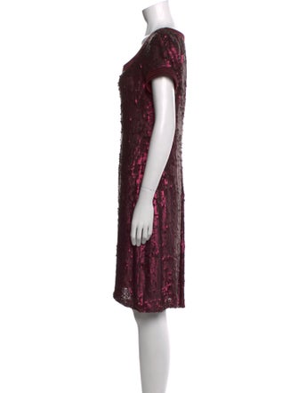 Badgley Mischka Silk Knee-Length Dress