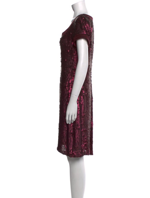 Badgley Mischka Silk Knee-Length Dress