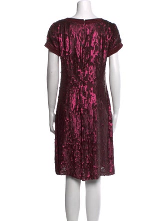 Badgley Mischka Silk Knee-Length Dress