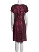 Badgley Mischka Silk Knee-Length Dress