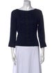 Badgley Mischka Kid Mohair Bateau Neckline Sweater