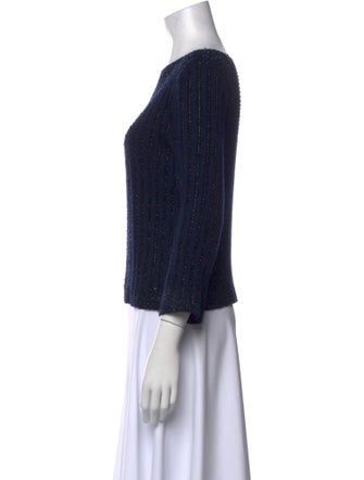 Badgley Mischka Kid Mohair Bateau Neckline Sweater