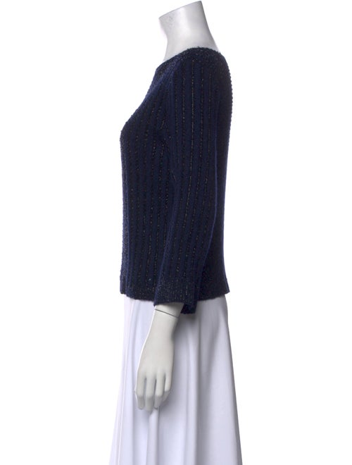 Badgley Mischka Kid Mohair Bateau Neckline Sweater