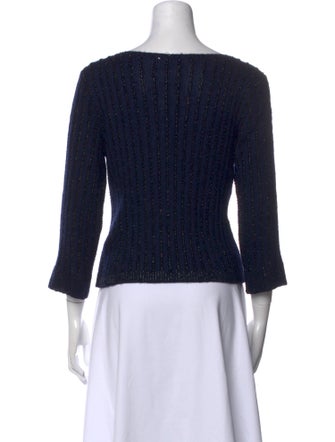 Badgley Mischka Kid Mohair Bateau Neckline Sweater