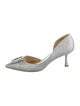 Badgley Mischka Glitter Crystal Embellishments D'Orsay Pumps