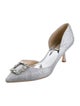 Badgley Mischka Glitter Crystal Embellishments D'Orsay Pumps