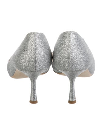 Badgley Mischka Glitter Crystal Embellishments D'Orsay Pumps