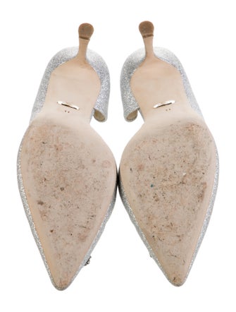 Badgley Mischka Glitter Crystal Embellishments D'Orsay Pumps