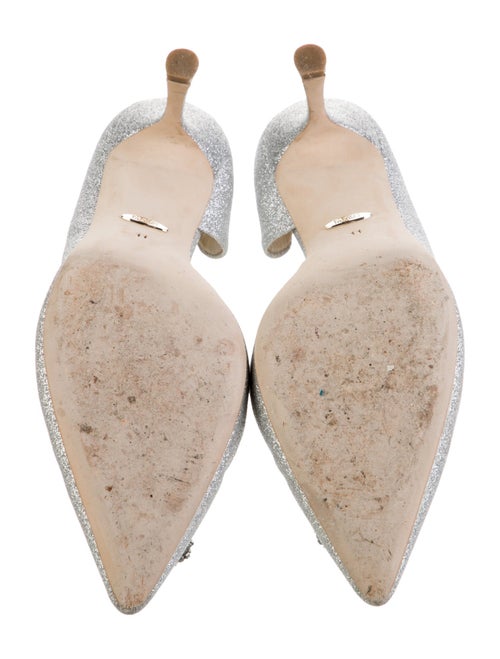 Badgley Mischka Glitter Crystal Embellishments D'Orsay Pumps