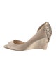 Badgley Mischka Satin Crystal Embellishments D'Orsay Pumps