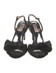 Badgley Mischka Satin Crystal Embellishments Slingback Sandals